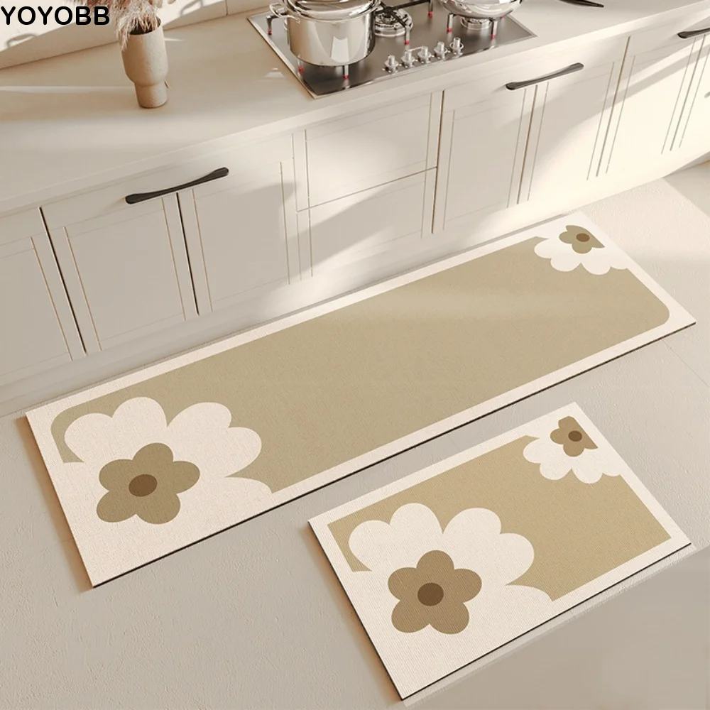 

Кухонный коврик с геометрическим узором, удлиненный, впитывающий, для ванной комнаты, прямоугольный, противоскользящий, для прихожей