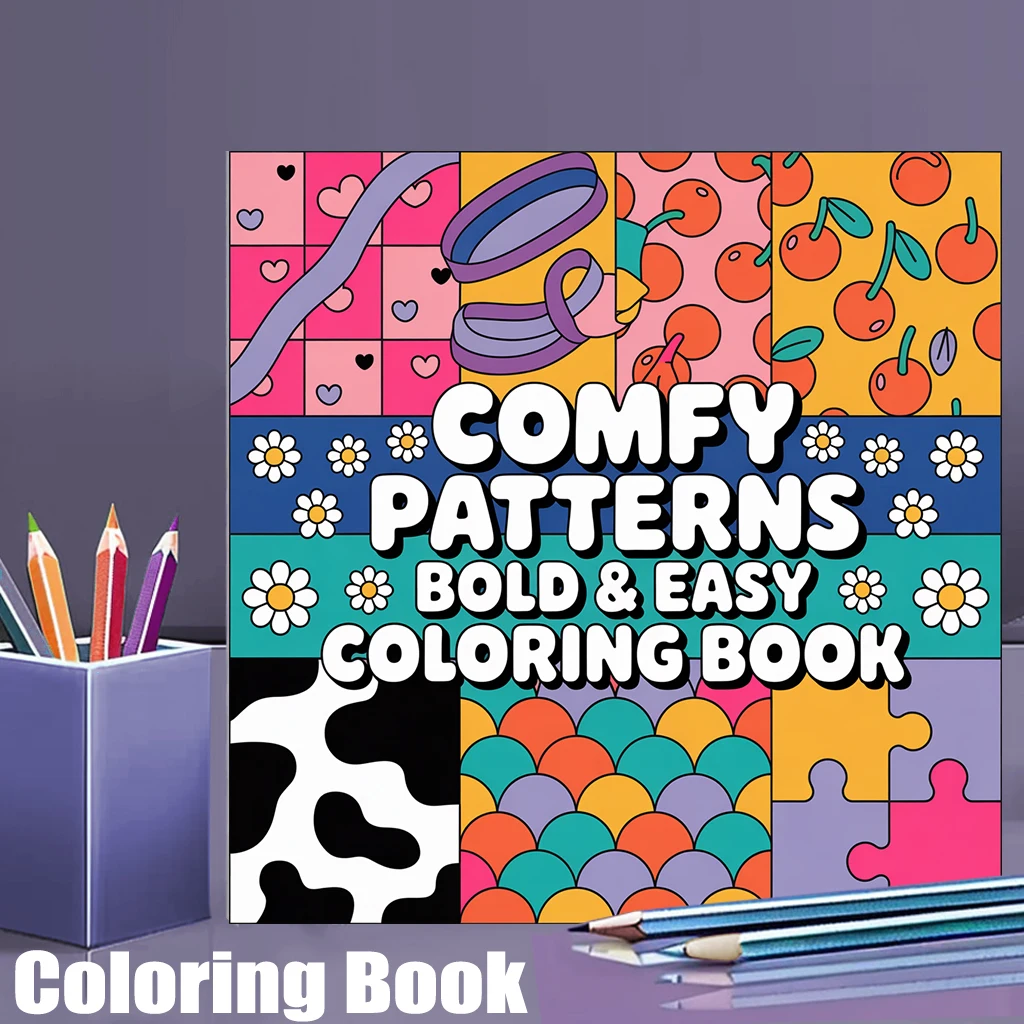 28 Pages Rich Patterns Coloring Book for Adult Stress Reduction | Colouring Book for Stress Relief and Mood Reduction Valentine