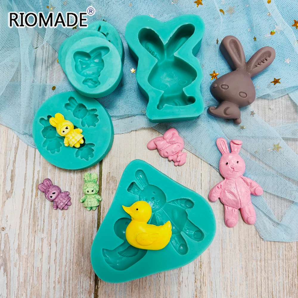 Rabbit Silicone Cake Mold DIYhandmade Crafts Easter Decoration Cake Tools Chocolate Cupcake Dessert Kitchen Baking Mould