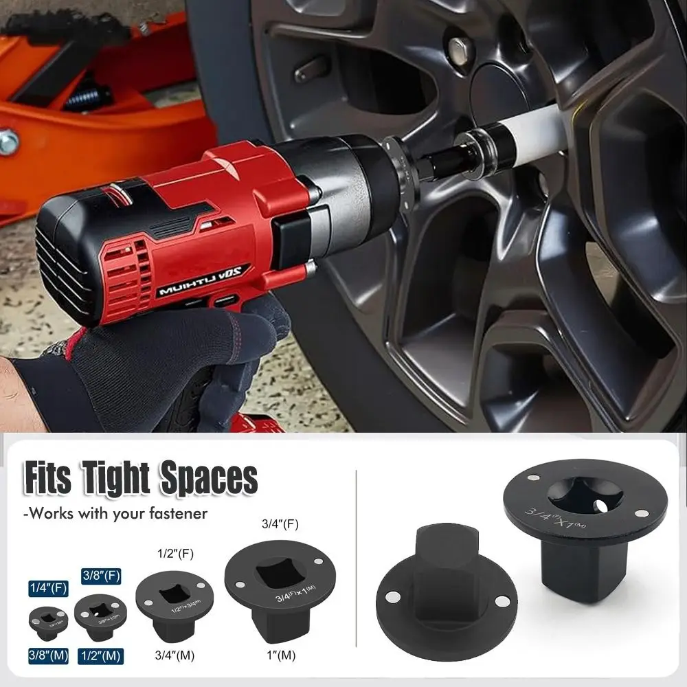 

4pcs 4PCS Set Low Profile Impact Socket Adapter Set Heavy Duty Corrosion Resistant Drive Ratchet Adapter Set Reducer Type