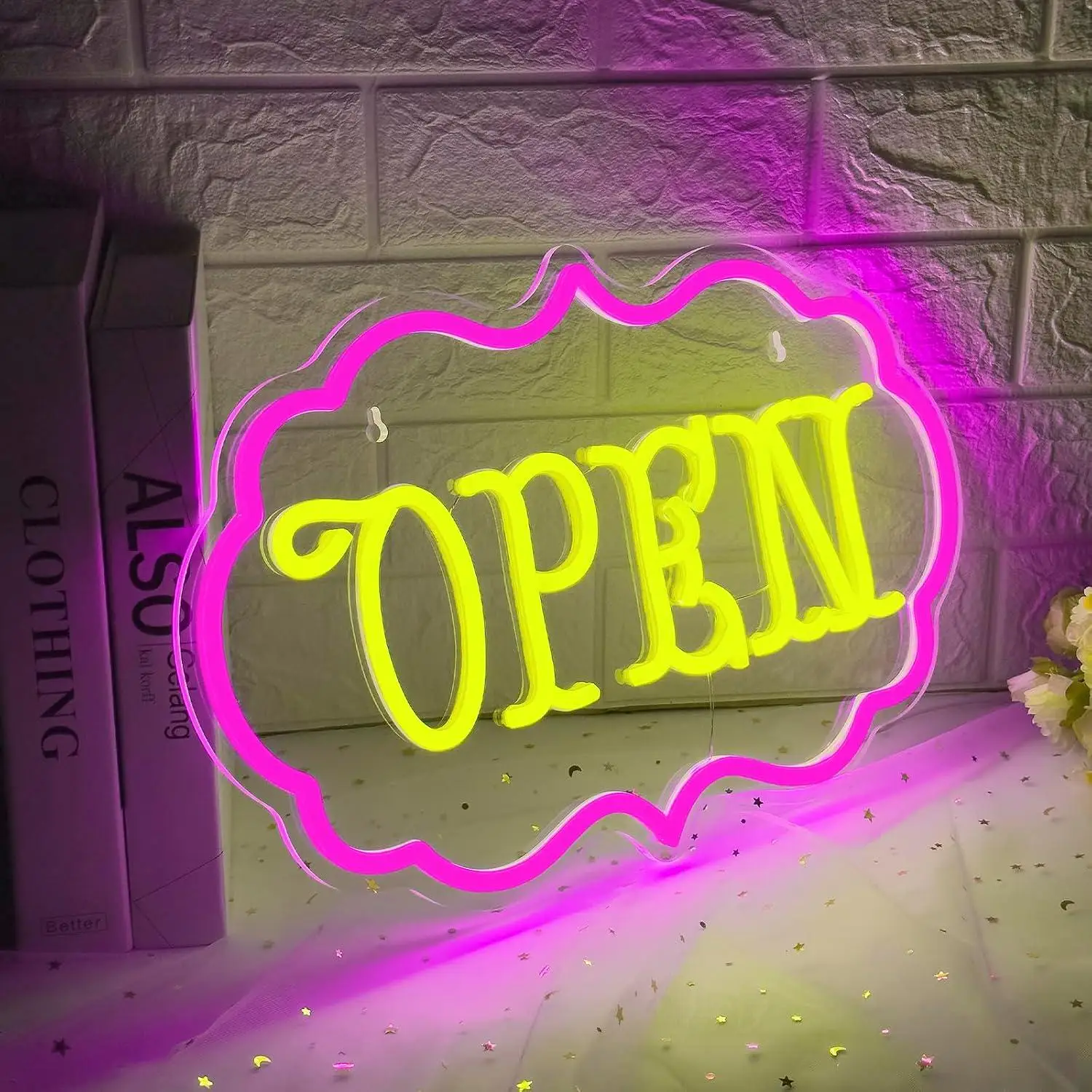 Open Neon Sign USB Dimmable LED Lights For Cafe Boutique Restaurant Bar Storefront Business Wall Decoration Welcome Light Sign