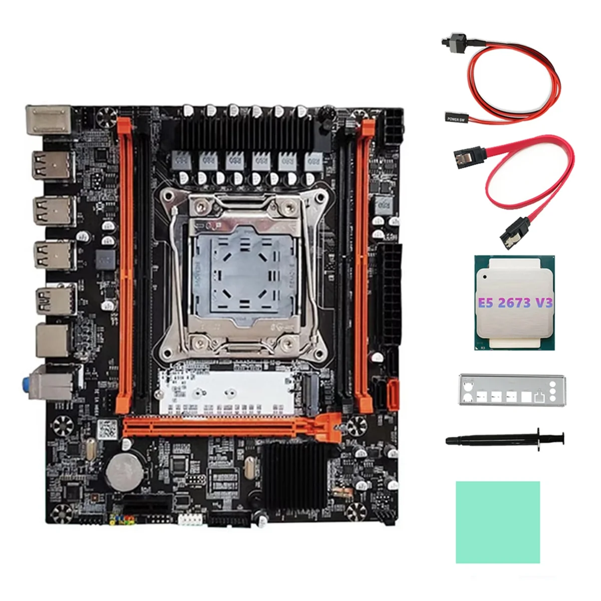 

Материнская плата X99H для настольных ПК + процессор E5 2673 V3 + термопаста