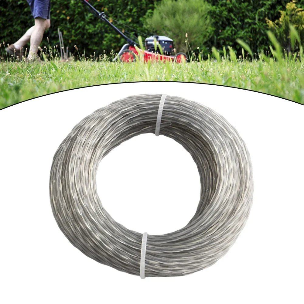 1pc Lawn Mower Line Grass Trimmer 15m Spool Lines Reinforced Nylon Lawnmower Cord Replacement For Brushcutter Spare Parts