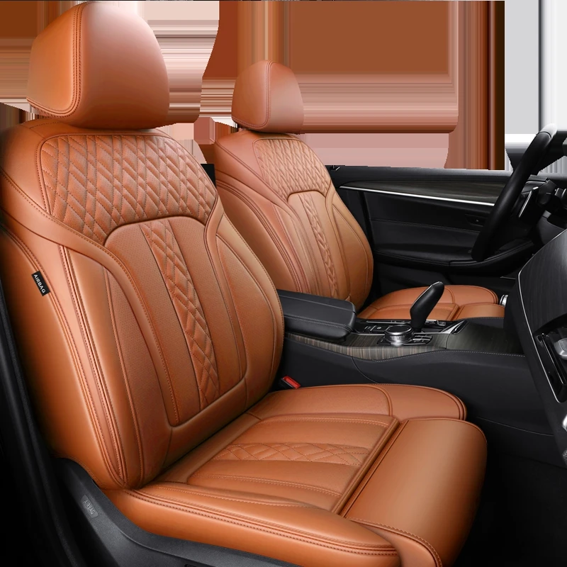 Acessórios de carro personalizados capas de assento para 5 assentos conjunto completo couro perfurado médio específico para bmw 7 5 3 1 série x5 x3 x1