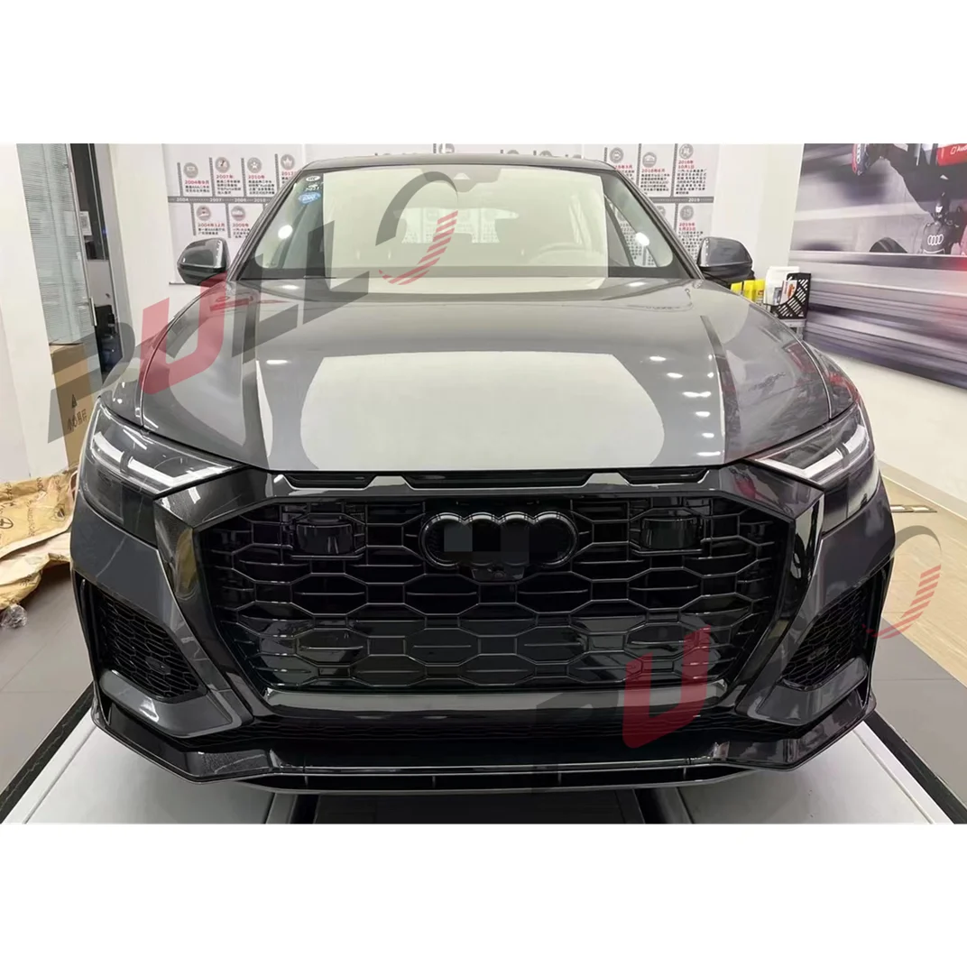 Body kit for AUDI Q8 2018-2022 upgrade to RSQ8 style include front bumper with grille and SQ8 rear diffuser tail pipes