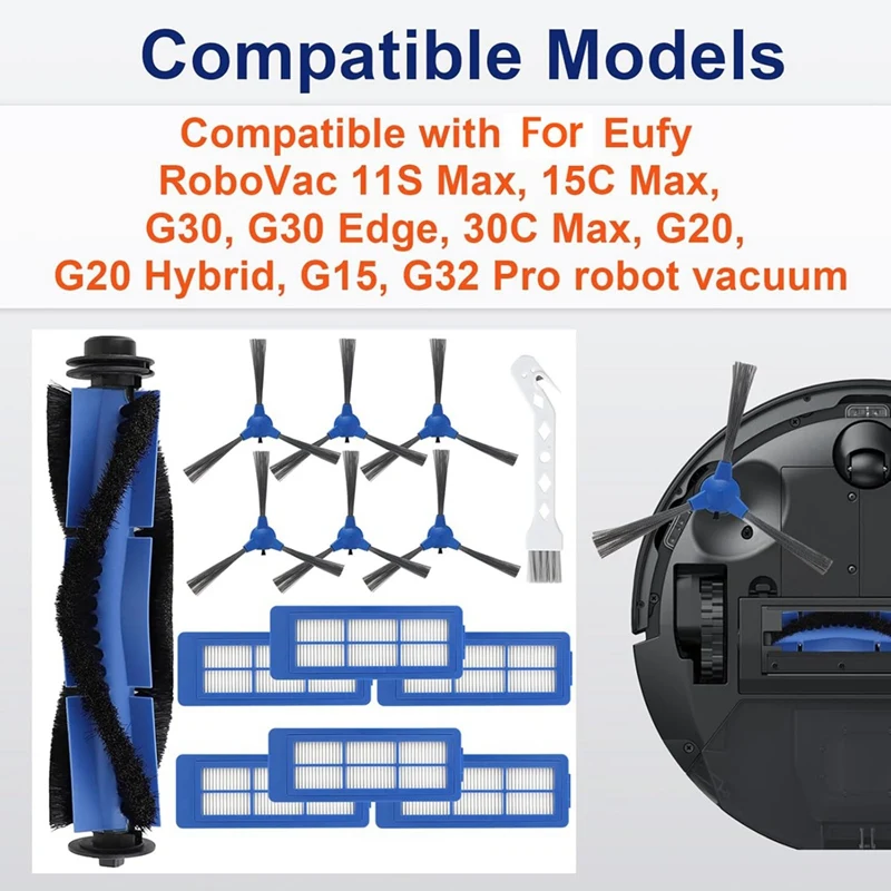 ABFU-Accessories For Eufy Robovac 11S Max, 15C Max, G30, G30 Edge, 30C Max, G20, G20 Hybrid, G15, G32 Pro Robot Vacuum Parts