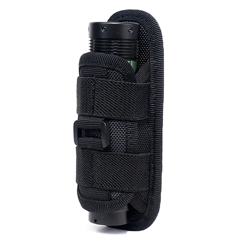 Tactical Sports Flashlight Holder Multi-Functional 360°Rotation Universal Flashlight Waist Holder Outdoor Hanging Pouch