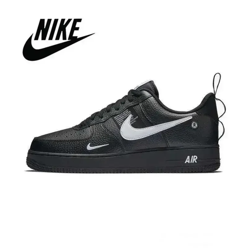 Nike Air Force 1 White Genuine Leather Men's Shoes Men's Casual Shoes Fashion Sneakers Wild Mens Flat Shoes Non-slip Board Shoe