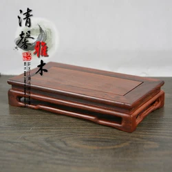 Red Wood  Rectangular Pedestal  Stone Vases Bonsai Disply Tray Min Dynasty Type Furnishing Articles Of Buddha Base