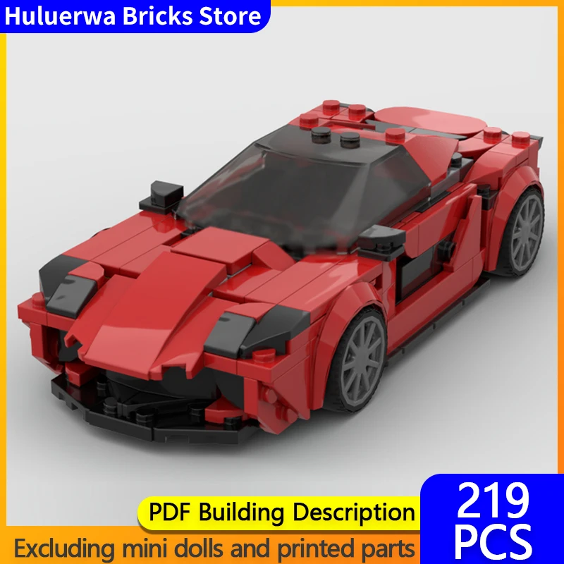 

Модель скоростного гоночного автомобиля MOC, строительные кирпичи Corvette C8, модульная технология Hypercar, детские праздничные подарки, сборка игрушек, костюм