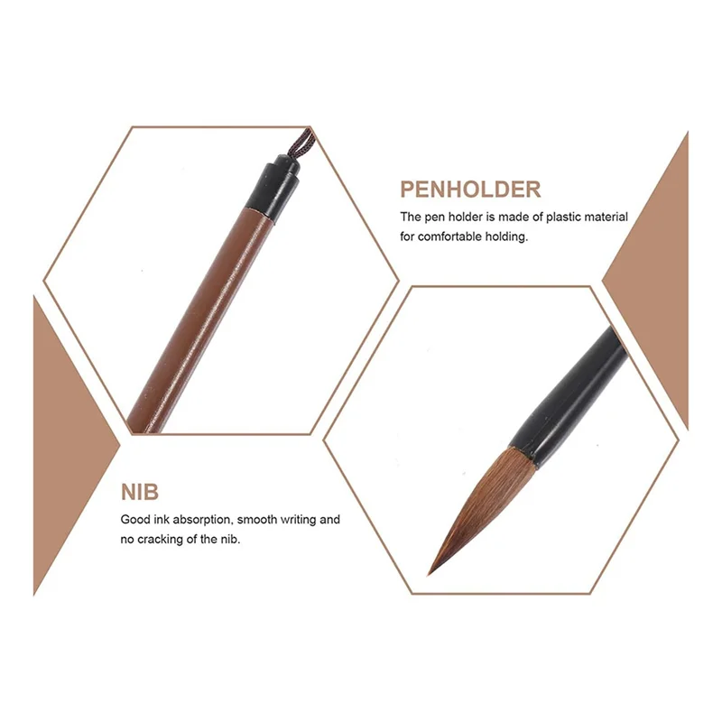 Well Made-6Pcs Calligraphy Brush Brush Kanji Brush Chinese Writing Brush For Watercolor Ink Brushes Painting Drawing Brushes