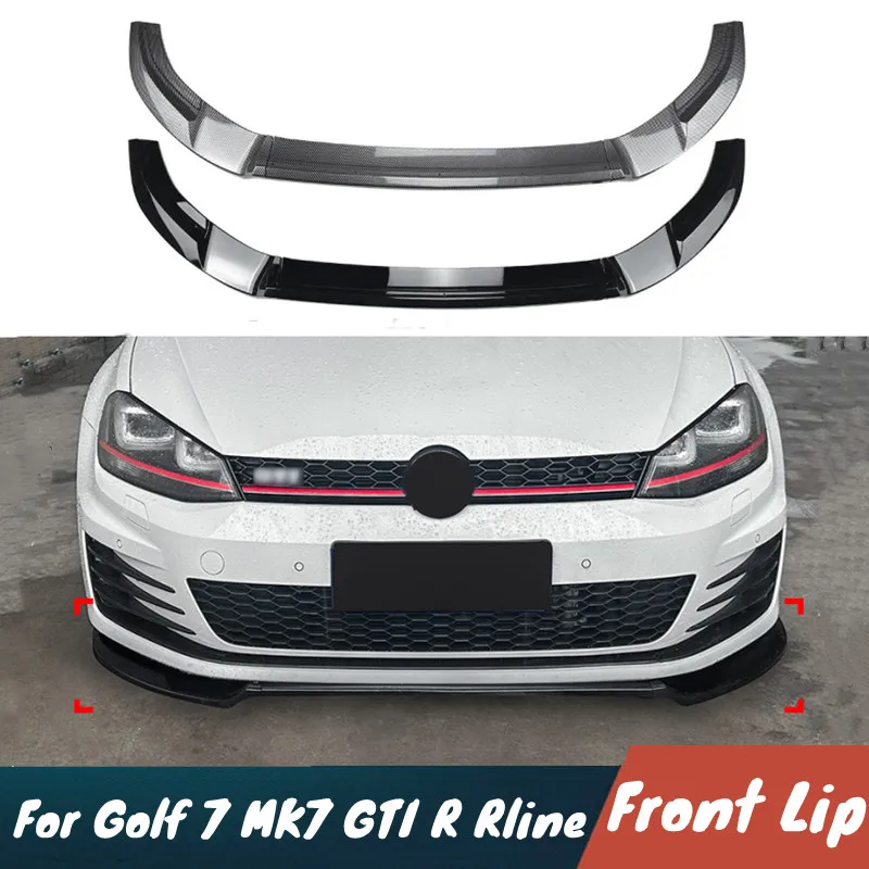 

For VW Golf 7 MK7 GTI R Rline ABS Plastic Car Front Bumper Lip Lip Spoiler Body Kit Protector Guard Exterior Tuning Accessories
