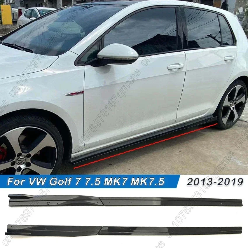 

Для Volkswagen Golf 7 7,5 MK7 MK7.5 R GTI R-Line TSI 2013-2019 автомобильная боковая юбка, разделитель, диффузор, крылышко, боковое крыло, бампер, губа