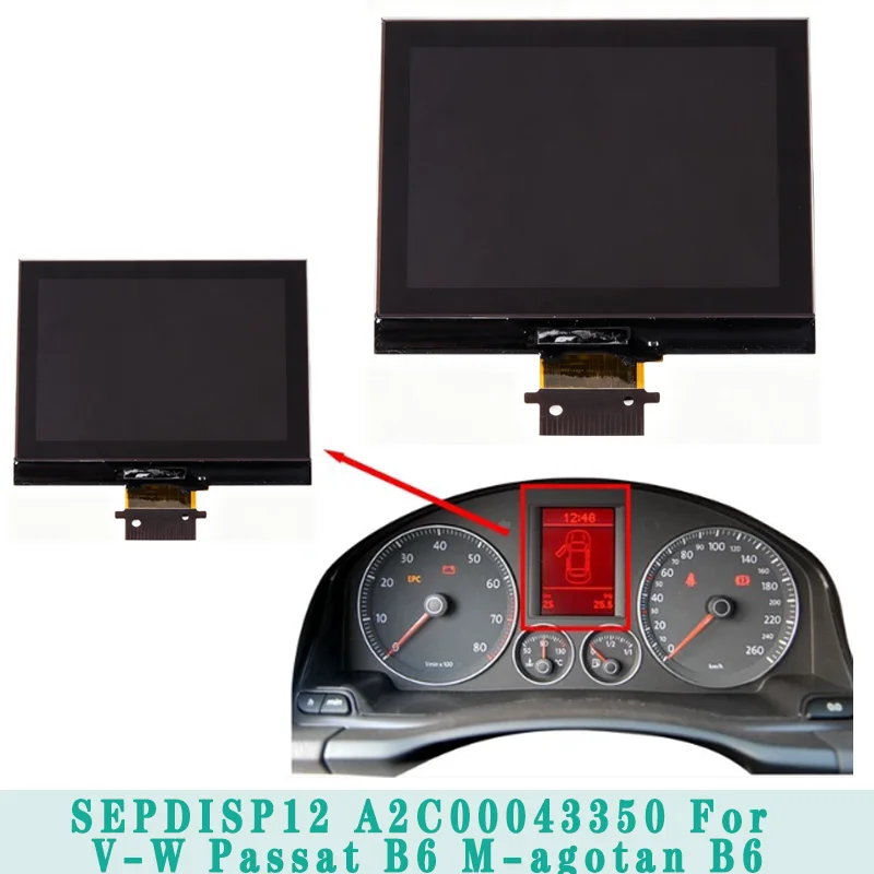 A2C00043350 Original VDO Instrument Cluster LCD Display Screen For P-assat B6 M-agotan B6 G-olf 5  Mk5 Repair Replacement Screen
