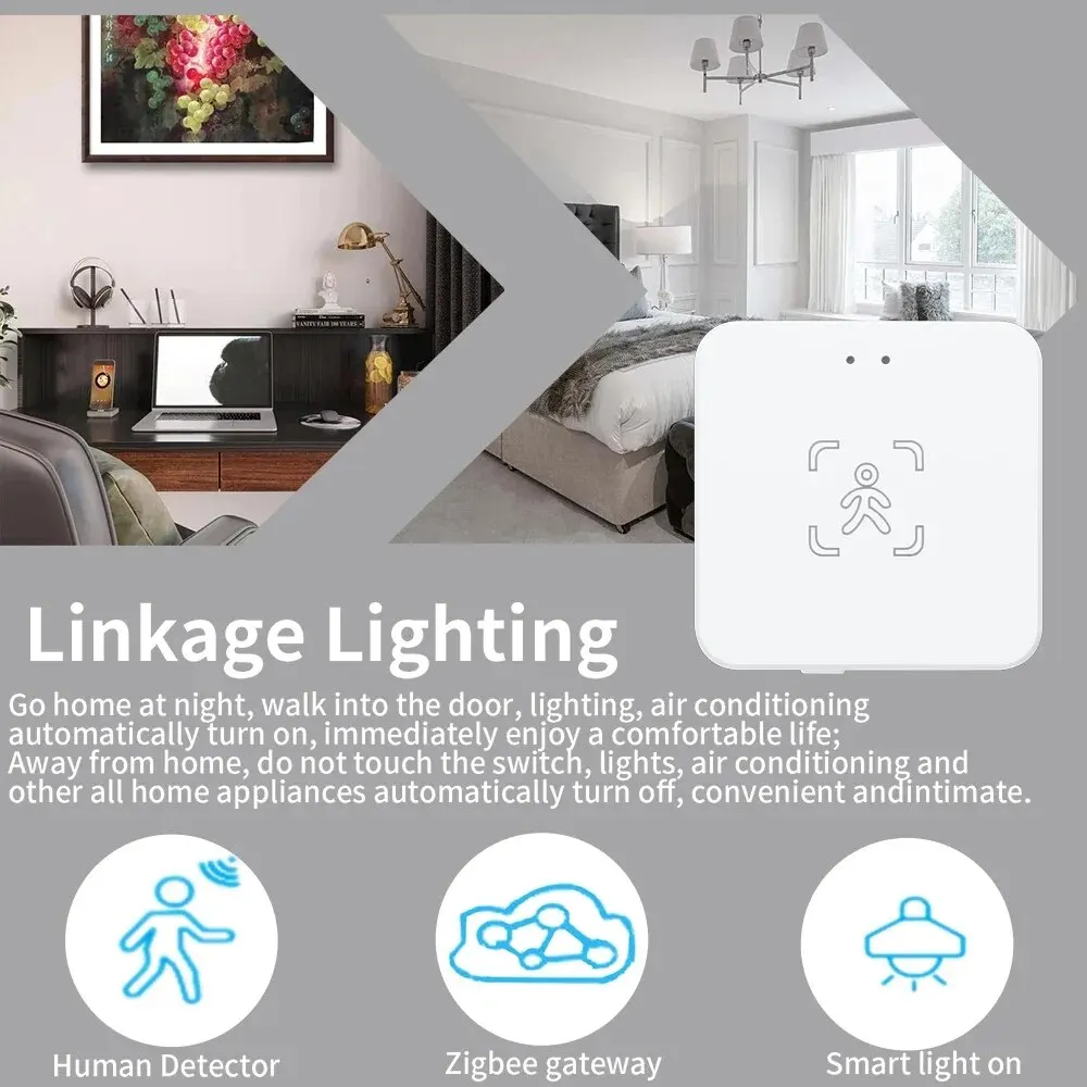 Tuya Zigbee rilevatore di presenza umana Smart Body sensore PIR rilevatore Radar sensori di movimento supporto Home Assistant zigbe2mqtt