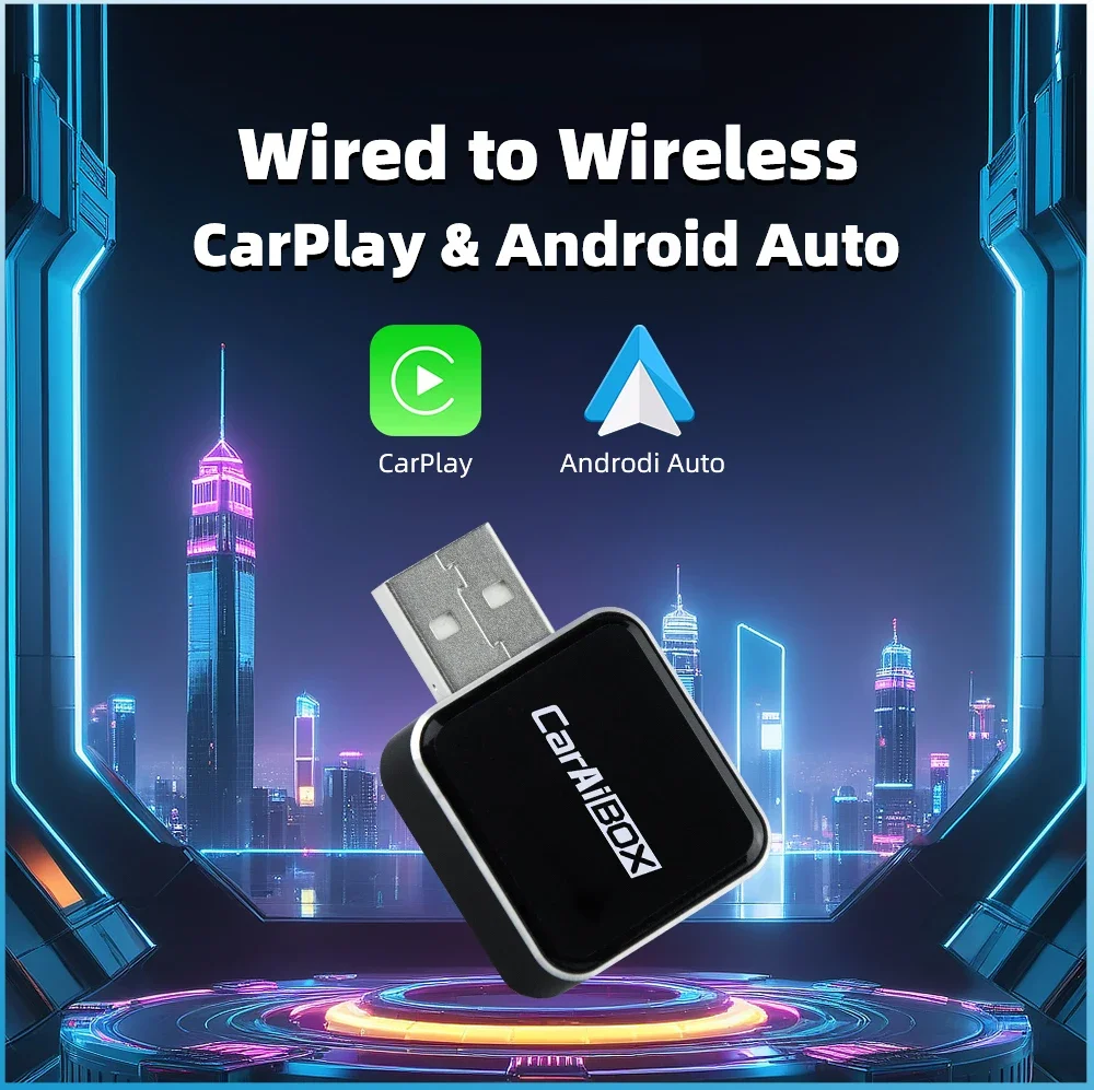 Беспроводной адаптер CarPlay Android Auto Беспроводной Carplay Ai Box USB-ключ для Apple Iphone Android Phone Auto Connect для 98% автомобиля