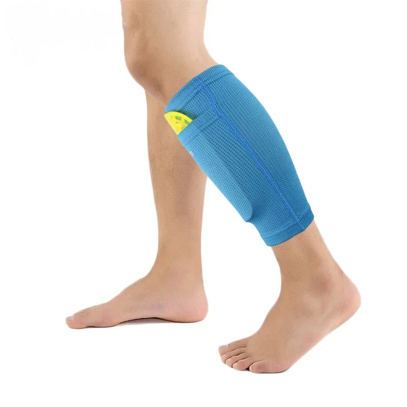 1 Pair Soccer Shin Guards Pads With Pocket Adult Kids Professional Leg Sleeves Support Football Calf Socks Shin Guard