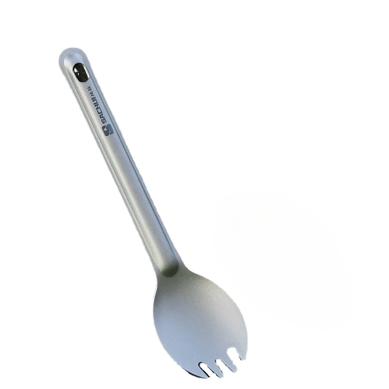 Widesea Camping Titanium Spork Spoon Outdoor Lightweight Fork Tableware Portable Picnic Hiking Travelling Ultralight Dinnerware