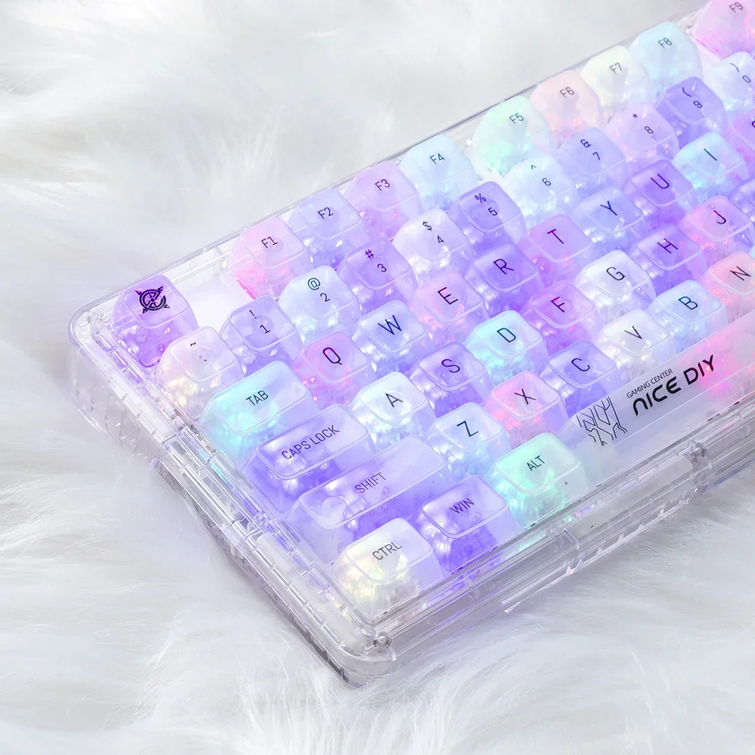 MDA Highly Transparent Keycaps Fog Through Small Full Set