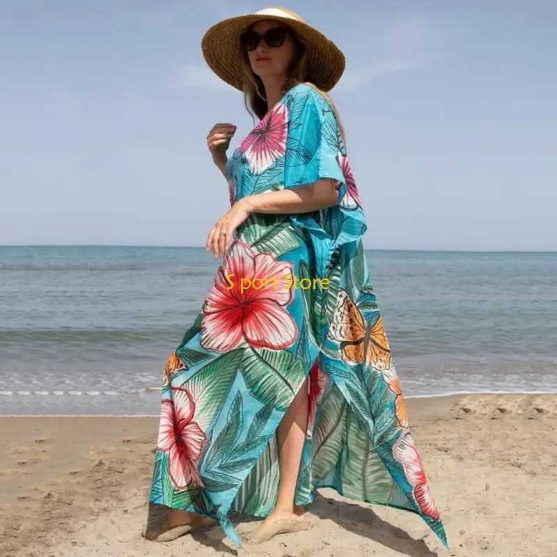 U2JB Costume da bagno lungo da donna Copricostume da spiaggia Abito copricostume per l'estate