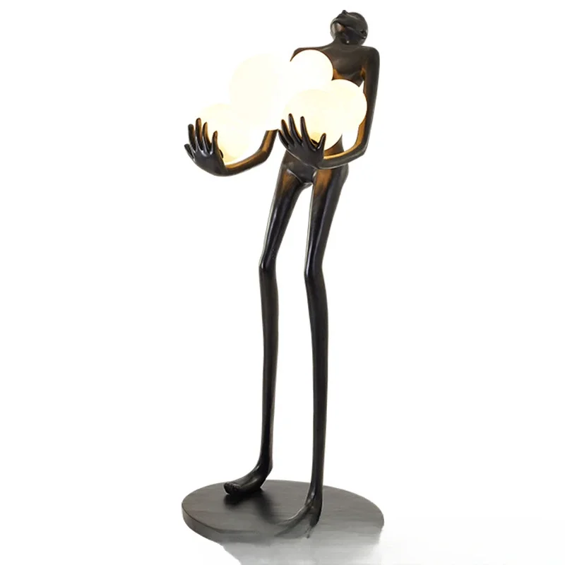 Humanoid Art Sculpture Floor Lamp Creative Home Designer Hotel Living Room Lobby Exhibition Hall Large Body Decoration