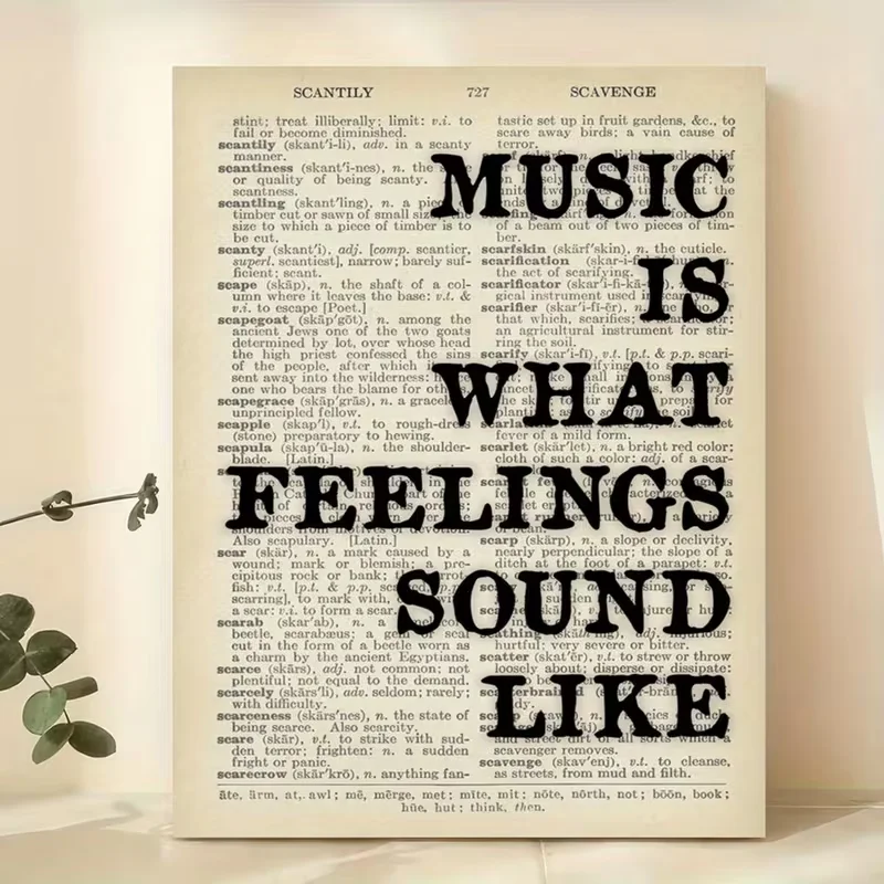 1pc Music Quote Poster - 