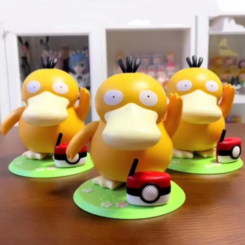 New Pokemon Psyduck Dancing Swing Sounding Model Doll Anime Action Figure Diy Portable Luggage Music Box Toys For Gift