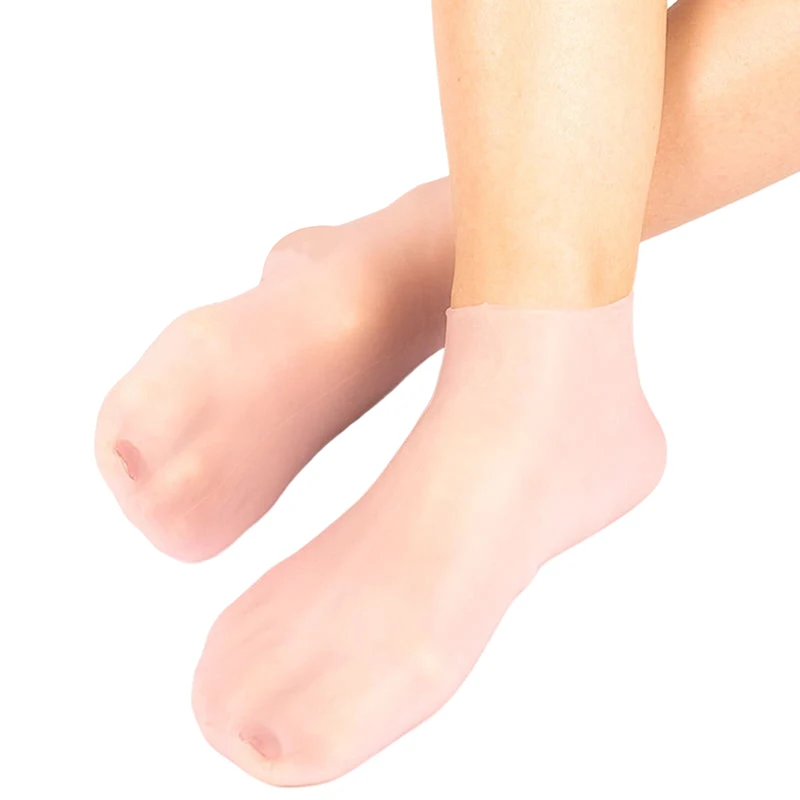 جوارب مرطبة للقدم، جوارب سيليكون للأقدام الجافة والمتشققة، جوارب للقدم النسائية للترطيب، تتميز بالتدليك
