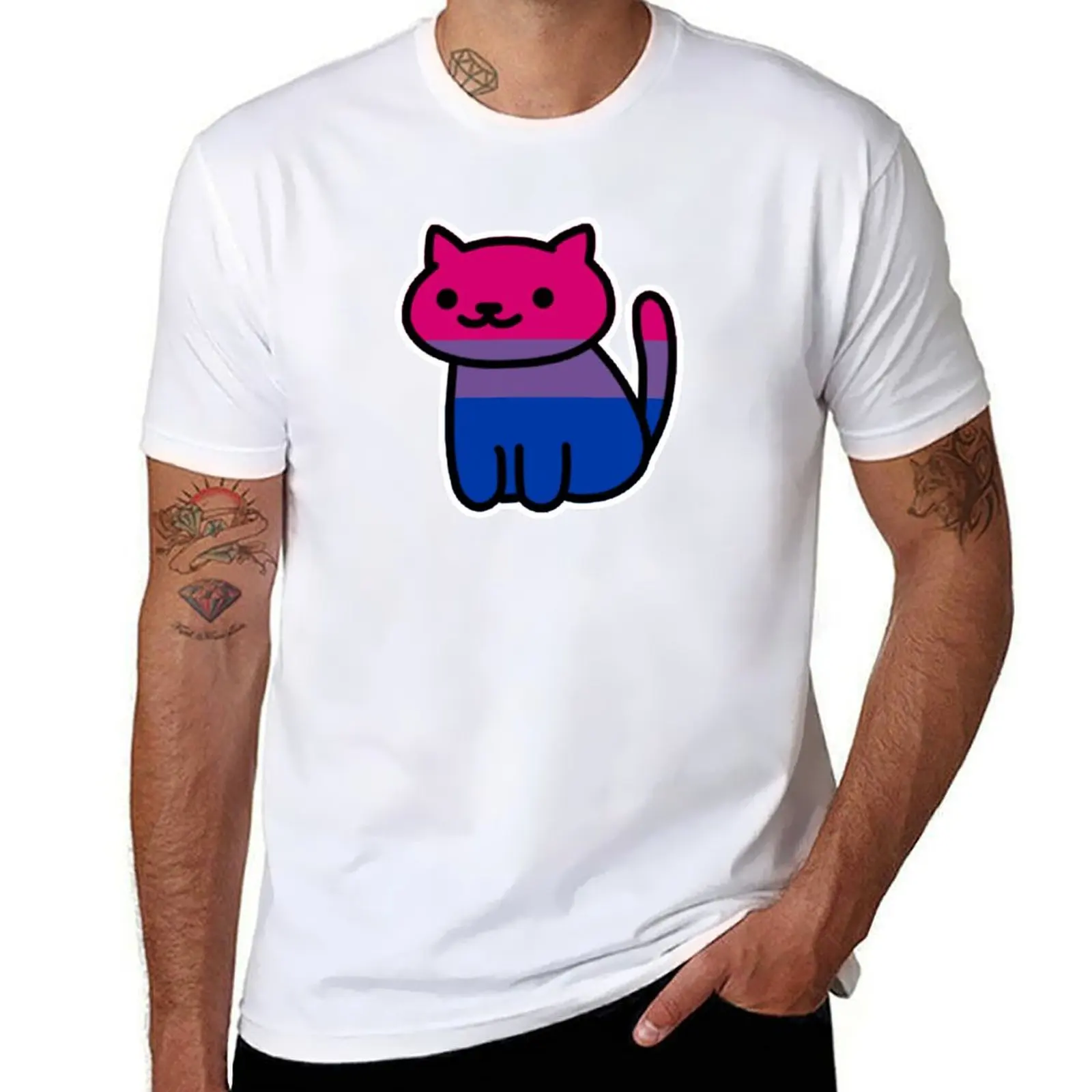 

Neko Pride: Bisexual T-Shirt Big Size Crew Neck T-Shirt