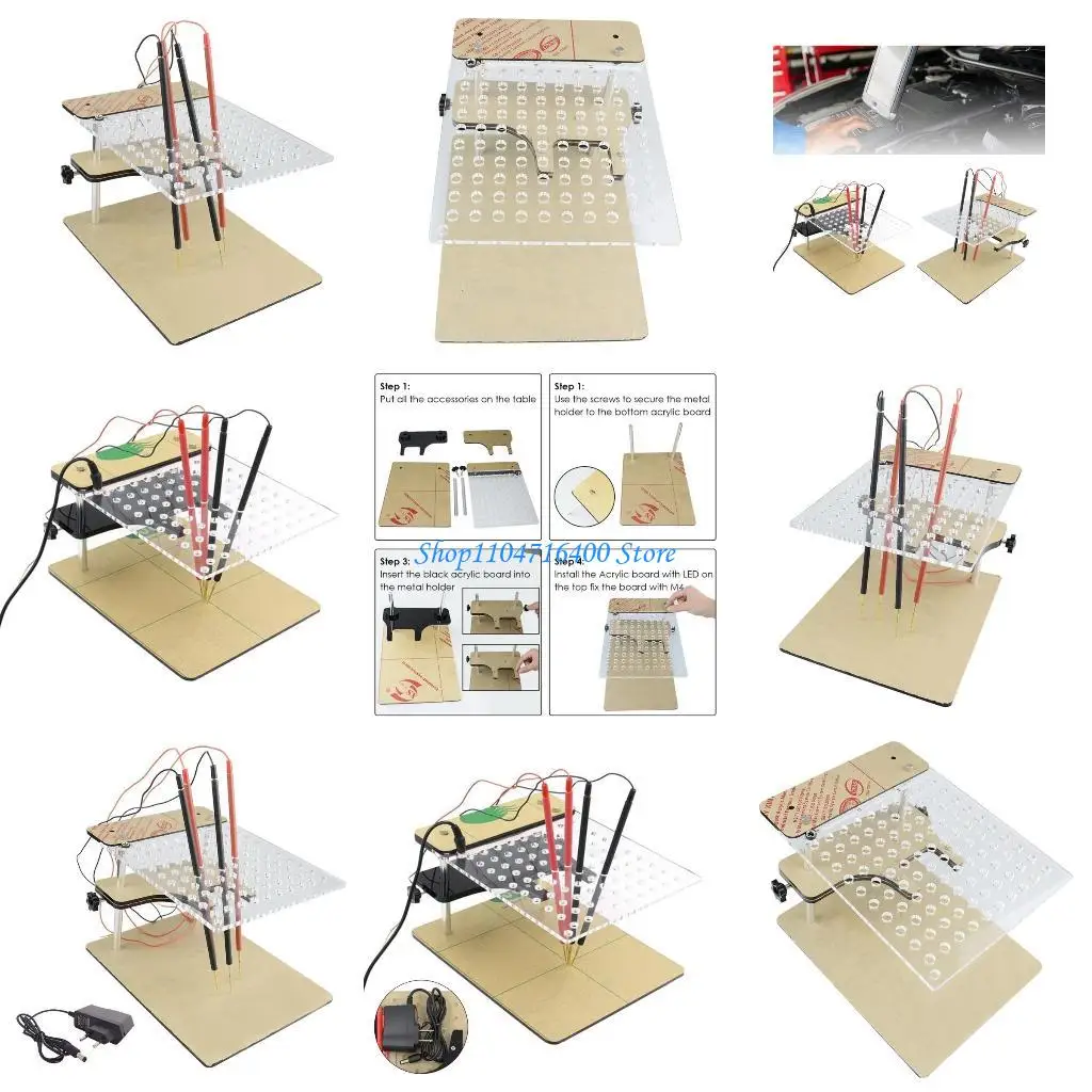 

y1gd LED BDM Frame Upgraded ECUs Modify Programming Holder for KESS KTAG FGTECH Auto ECUs Chip Tunings Tool