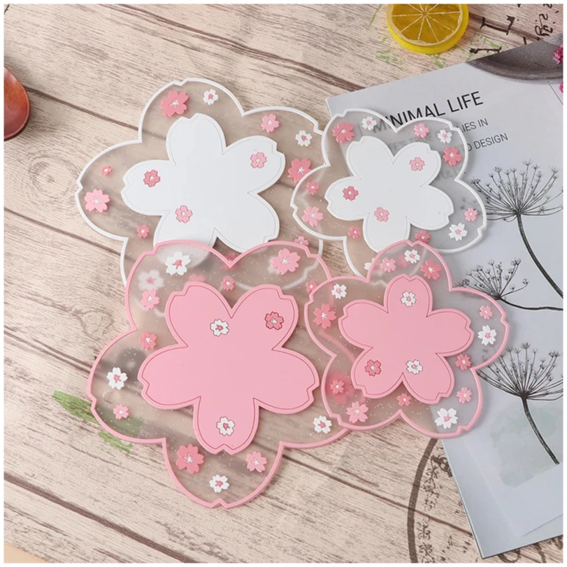 

Теплоизоляционная подставка Cherry Blossom, коврик для обеденного стола, противоскользящие подставки для чашек, нескользящая подставка, кухонные аксессуары, подставки, коврик для стола