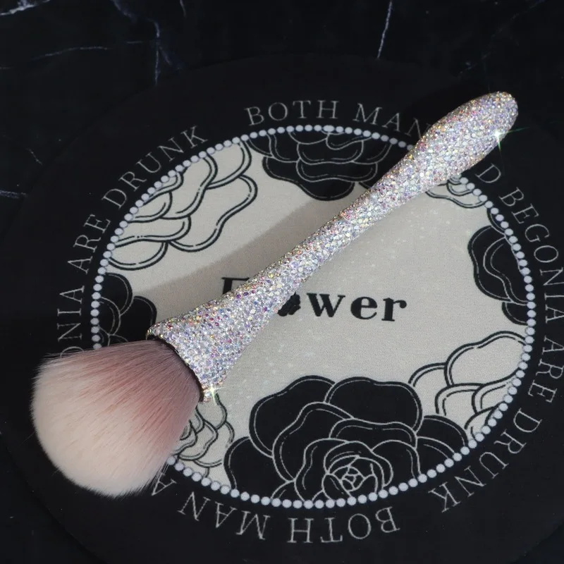Extra-large Light Luxury Brush AB Diamond Loose Brush Beauty Brush, Makeup High-gloss Makeup Soft Bristle Full Diamond Blush