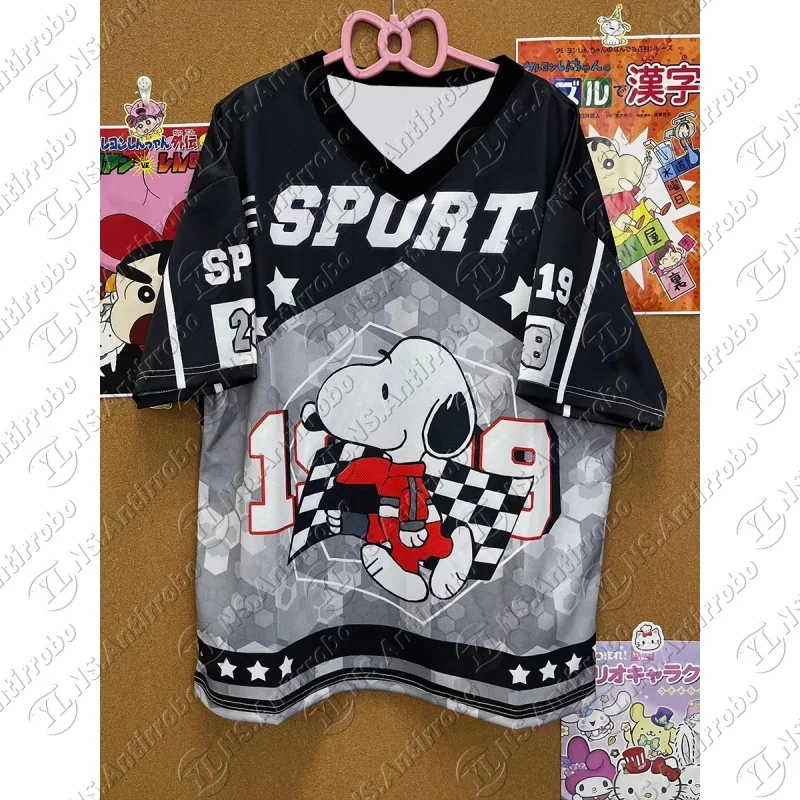 MINISO 2025 سنوبي طبعة خاصة لكرة القدم جيرسي تنفس التجفيف السريع الرياضة الخامس الرقبة الأعلى الكبار/الطفل الرياضة المحملة القمم