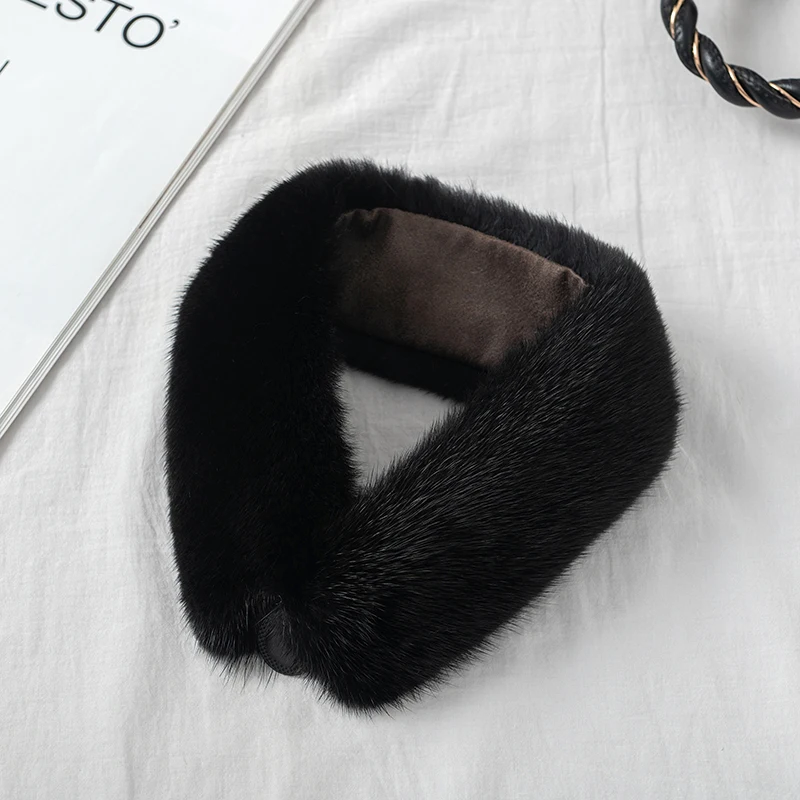 Real Mink Fur Scarf For Neck Protection Winter Thickened And Warm Fashion Fur Scarf For Women Luxury Genuine Mink Fur Scarves