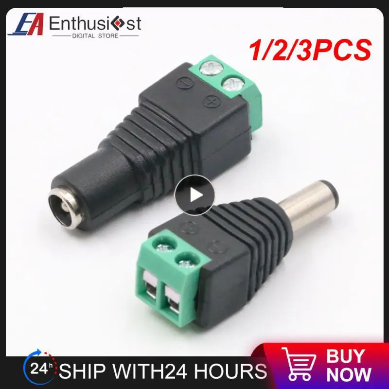 1/2/3PCS pair () Coax Cat5 To Bnc DC Power Male jack plug DC female Connector plug adapter Av BNC UTP for CCTV Camera Video