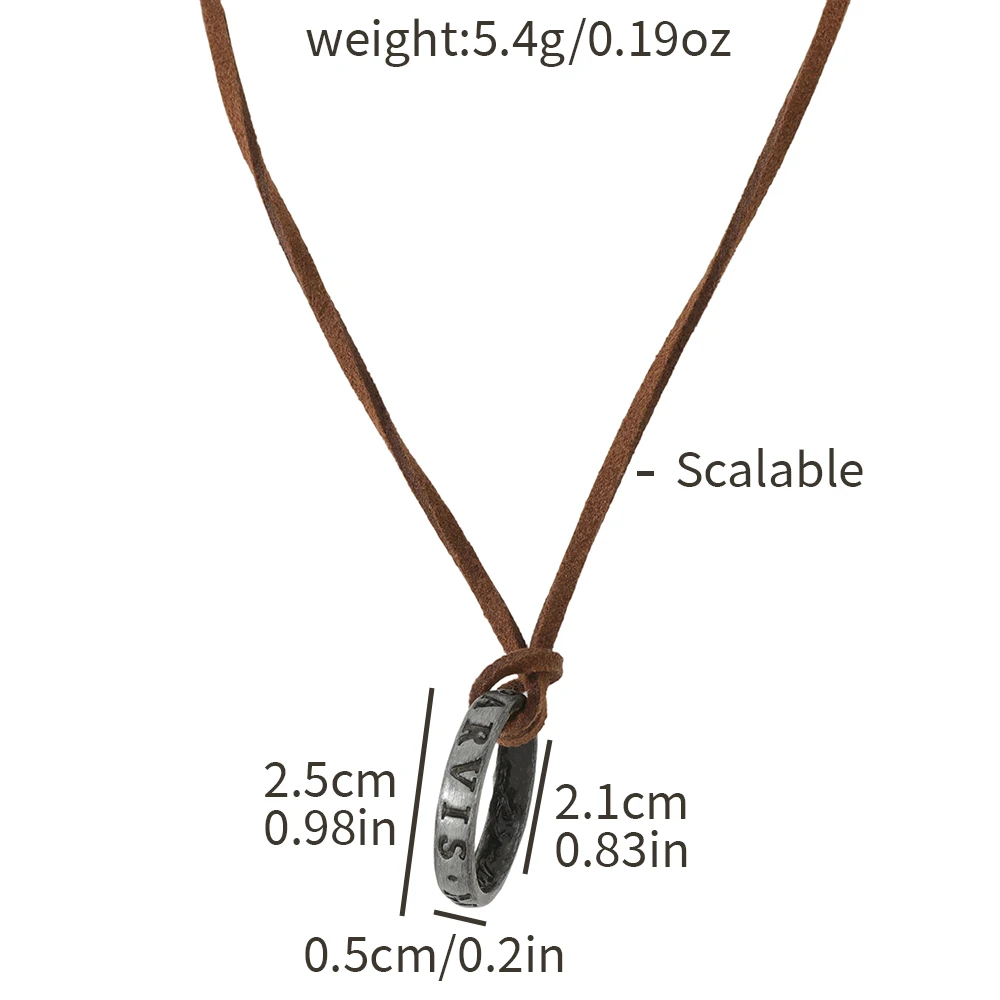 Uncharted 4 Nathan Drake Leather Necklace - PS4 Game Themed Long Cord Chain Jewelry Accessory for Men
