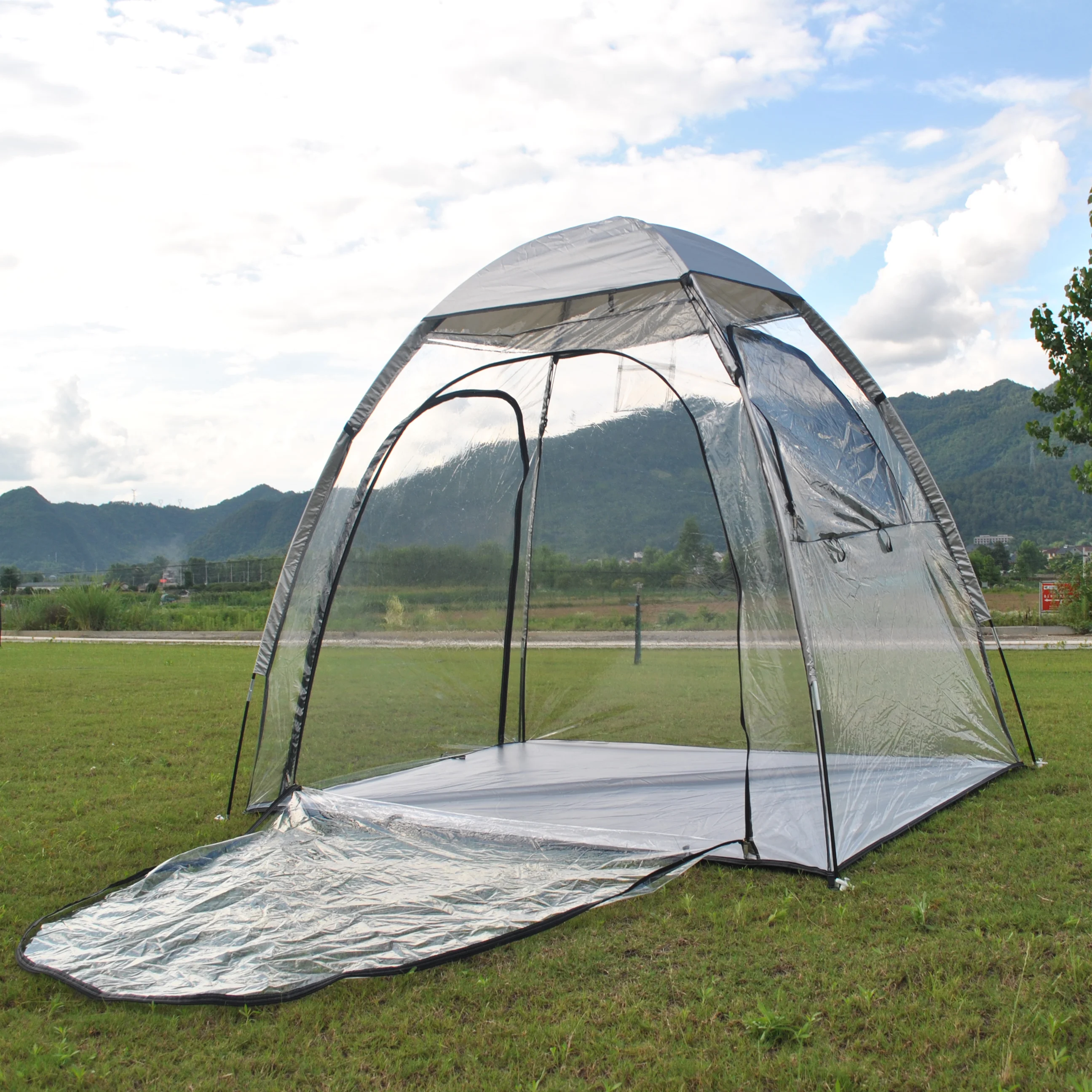 All Weather Clear Sport Shelter, Waterproof and Windproof, Detachable Top Cover, Rain Tent,PVC Tent, Keep Warm