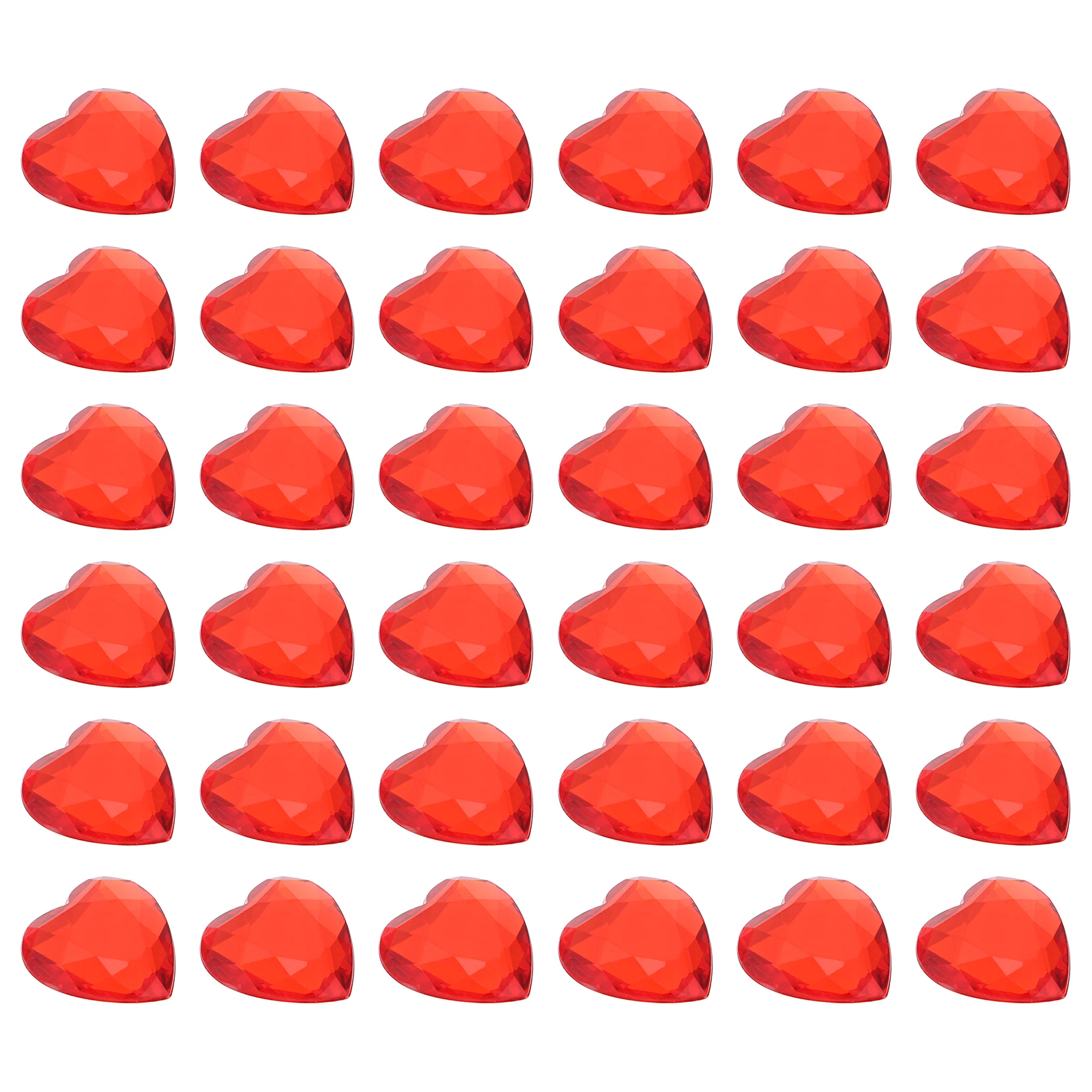 

100Pcs Shiny Acrylic Heart Shaped Baubles 3D DIY Decorative Ornaments for Wedding Valentine Day Party Christmas Festive Event