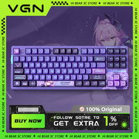 VGN V87 Mechanical Keyboard Three Mode Hot Swap Dynamic RGB Gaming Keyboard Gasket PBT Keycap Ergonomics Pc Gamer Win Mac Office