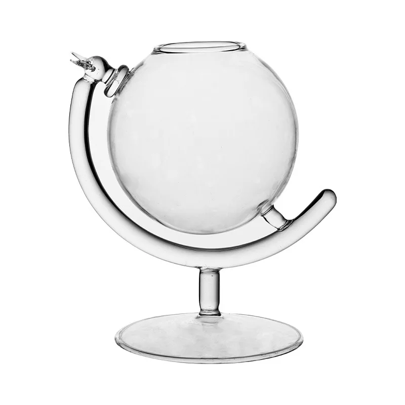 Copos de Cocktail Globe Shape com Palha, Western Restaurant Wine Cup, Creative Cold Drink Cup, 330ml 11oz