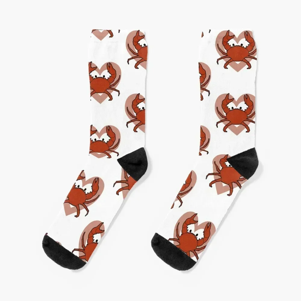 

Cute Crab Heart for Crab Lovers Socks Toe sports bright garter Socks Women Men's