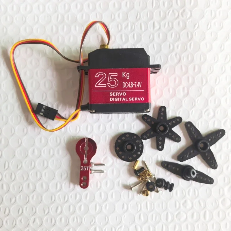 DS3225 25KG Digital Servo 180° Large Torque Waterproof Servo Motor 25T Adjustable Metal Servo for RC Car Boat Model
