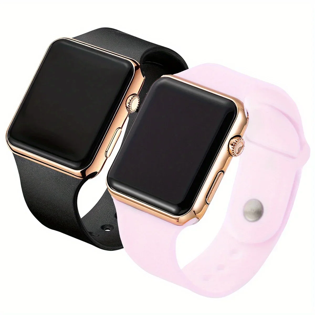 Unisex fashion trend casual personality square LED electronic watch versatile electronic watch night lightFashion Watch