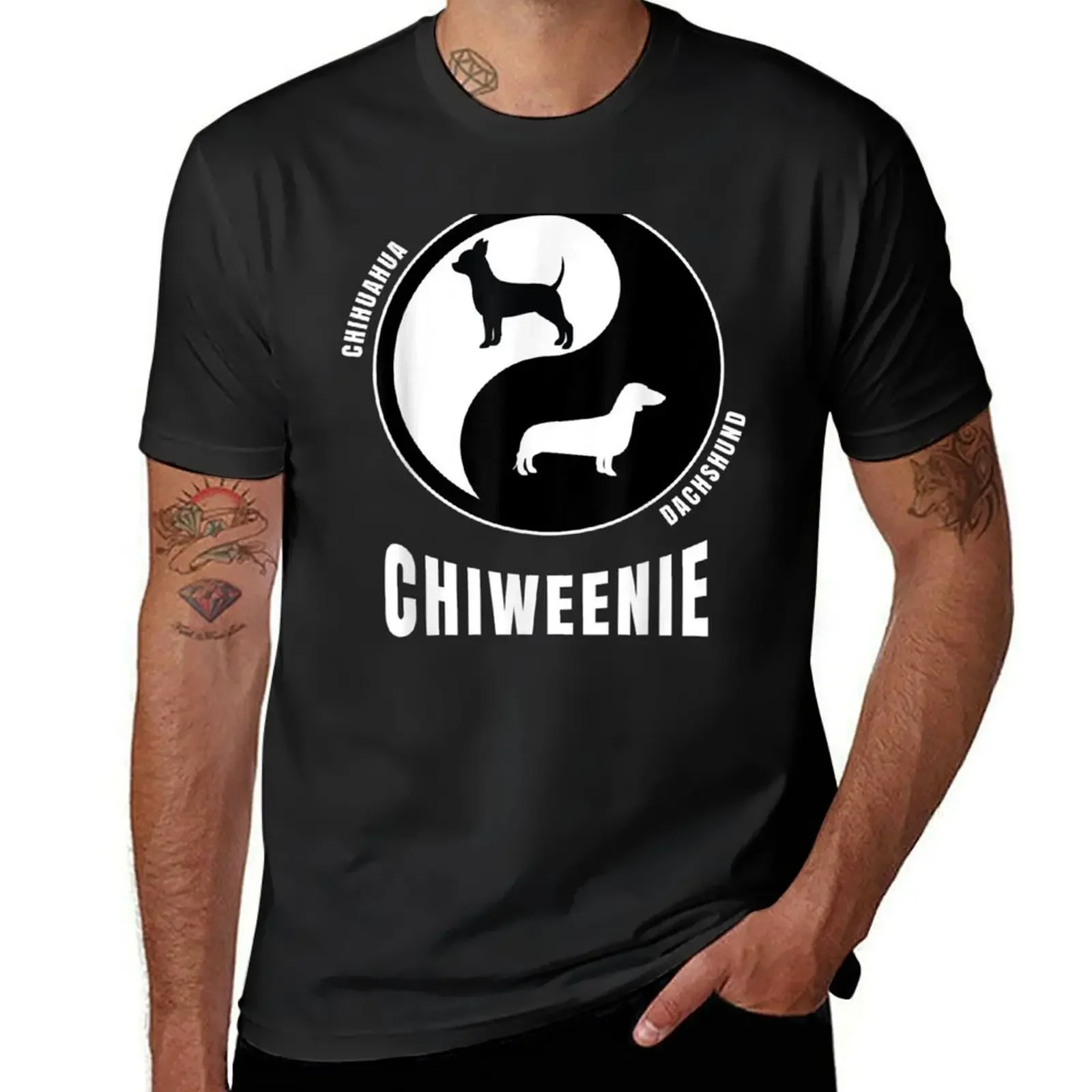 

Chiweenie Cross Breed Dog Owners Breeder Gift, Pet Chiweenie T-Shirt plus size clothes plain customs oversized t shirt men