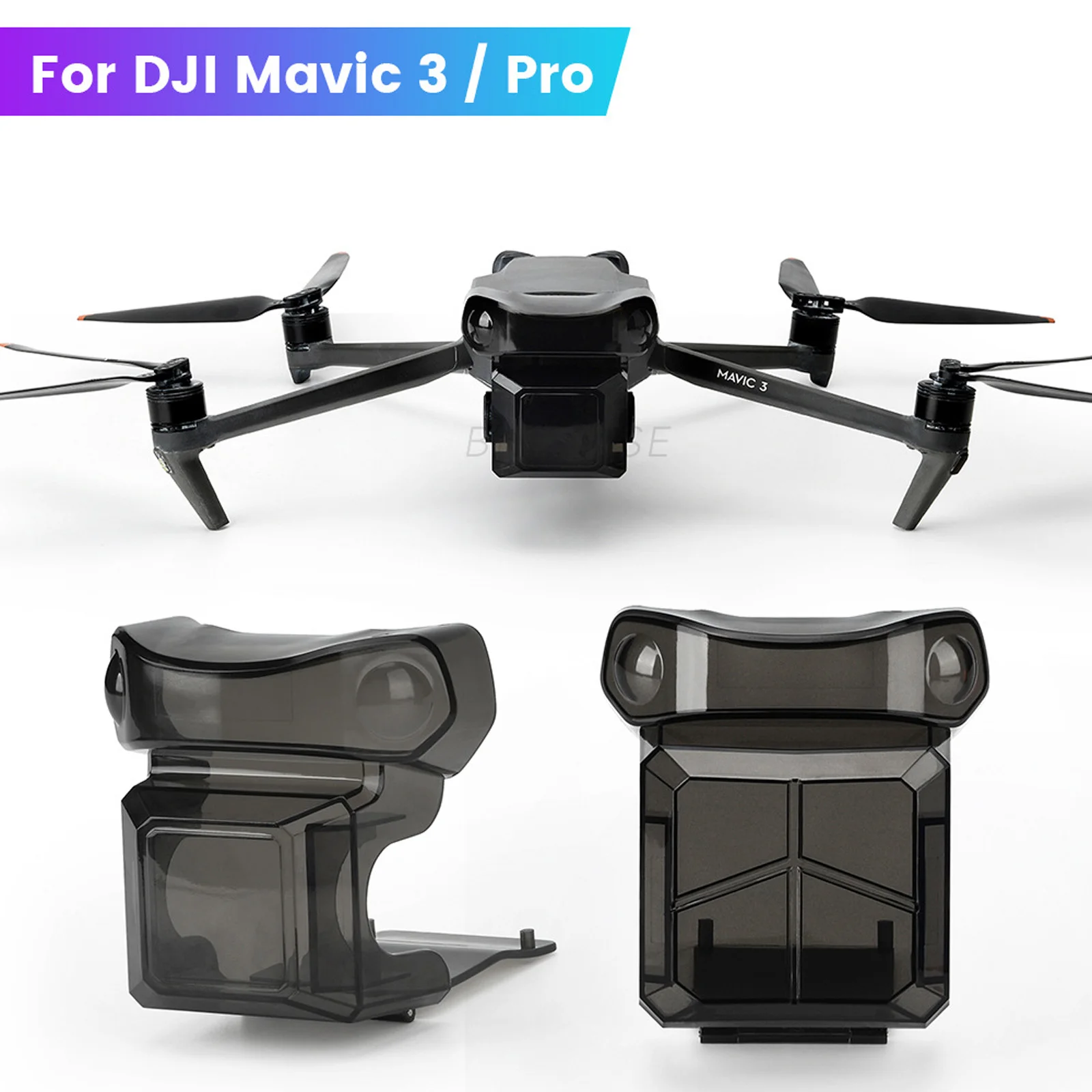 Portable Durable Pc Lens Cover Protective Guard For Dji Mavic 3 Pro Drone Gimbal Camera Storage Travel Protection