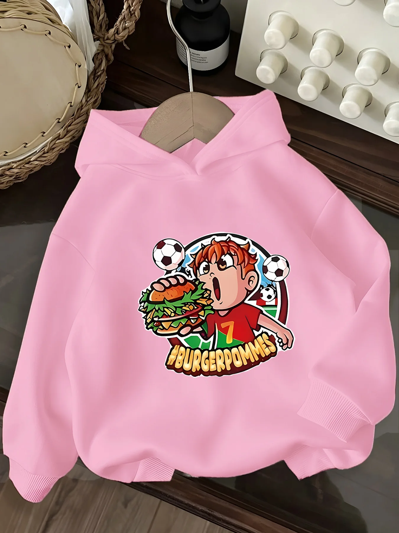 

printed girls hooded sweater children suitable for young girls and students boy party special clothing 120-160 cm