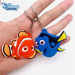 Disney Pixar Finding Nemo Cartoon Keychain Kawaii Dory Nemo Double Sided Keyring Backpack Pendant Bag Accessories Car Key Chain