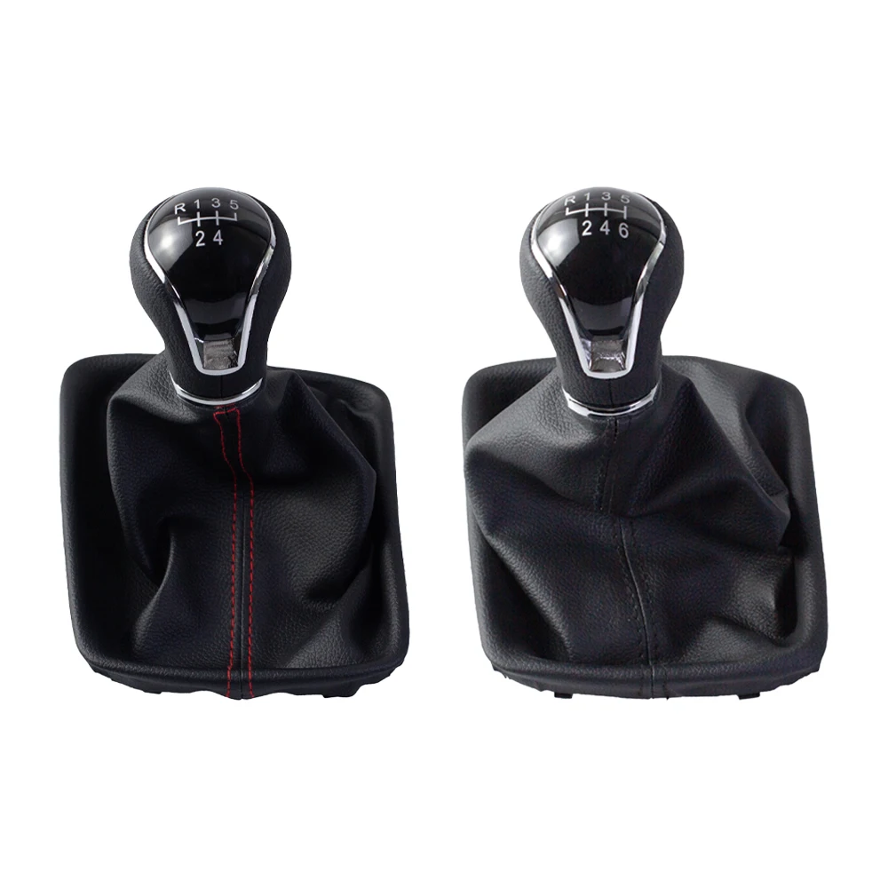 5/6 سرعة دليل الجلود والعتاد التحول المقبض ل سيات ليون III 3 MK3 2012 2013 2014 2015 2016 2017 2018 2019 2020 اكسسوارات السيارات #5