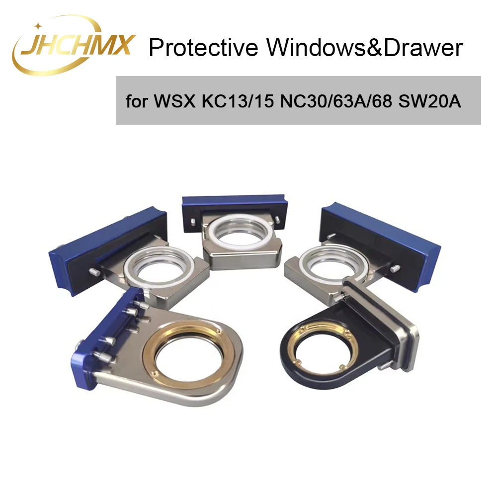 JHCHMX WSX Original Laser Protective Lens 25.4*4 30*2 30*5 37*7 Protective Windows Drawer For KC15 NC30 NC60 Head Parts