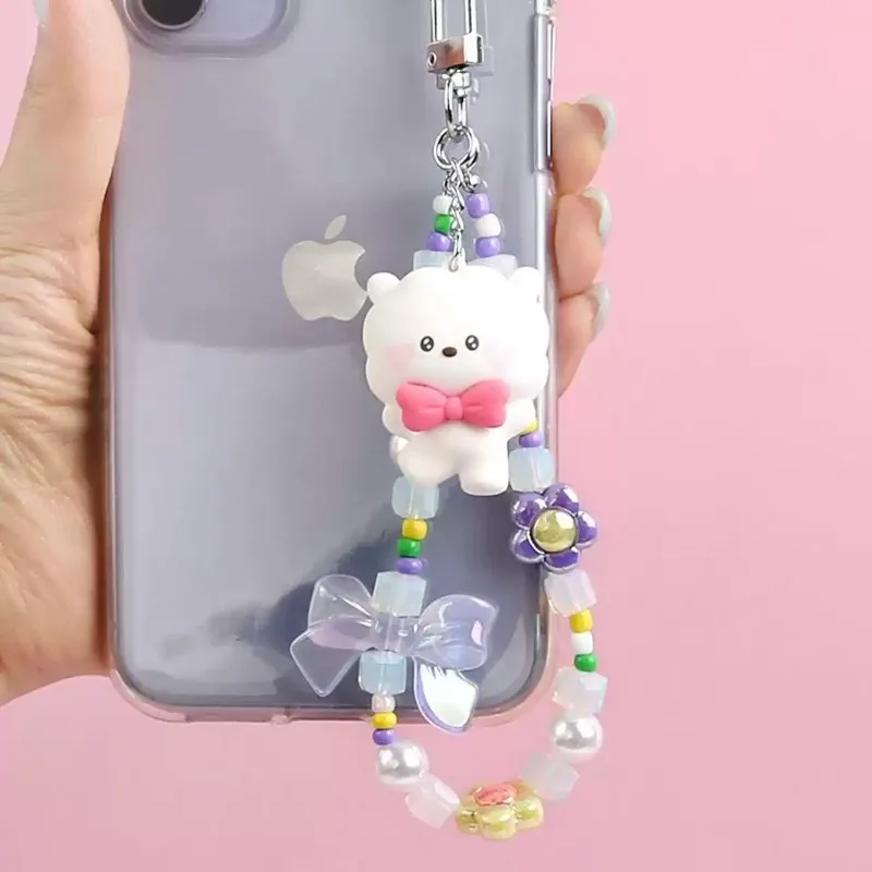 BTS Bow Doll Keychain Bag Mobile Phone Pendant Car Keychain Exquisite Accessories Cartoon Periphery view 6